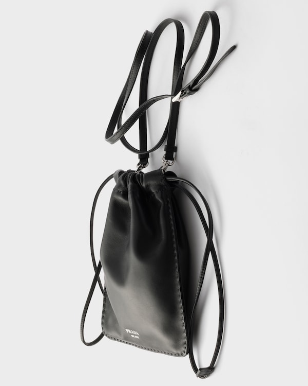 Nappa leather smartphone pouch - Black Nappa leather smartphone pouch - Black