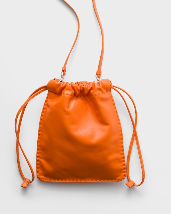 Nappa leather smartphone pouch - Orange Nappa leather smartphone pouch - Orange