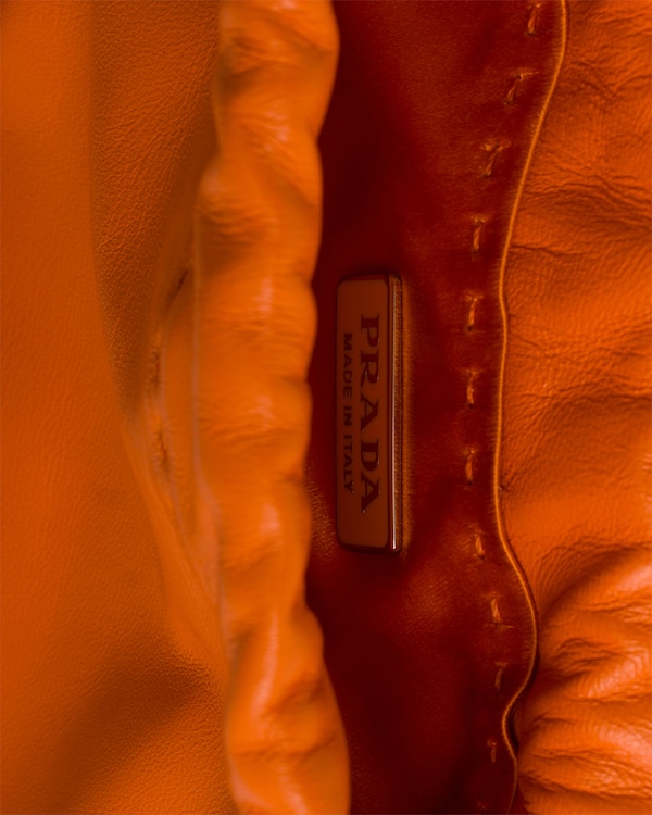 Nappa leather smartphone pouch - Orange Nappa leather smartphone pouch - Orange