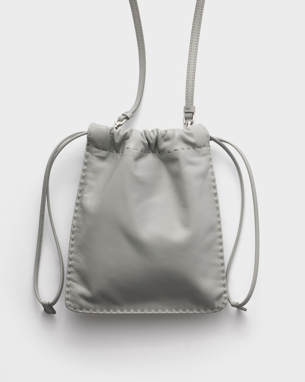 Nappa leather smartphone pouch - Granite Gray Nappa leather smartphone pouch - Granite Gray