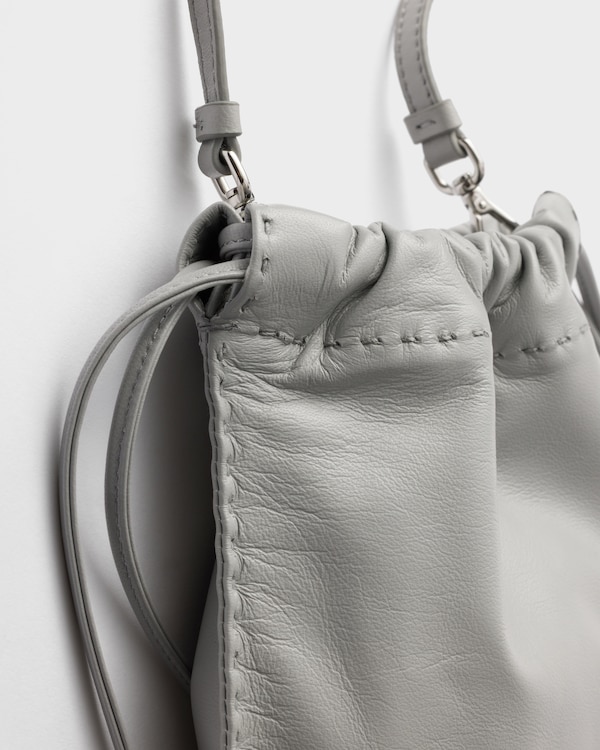 Nappa leather smartphone pouch - Granite Gray Nappa leather smartphone pouch - Granite Gray