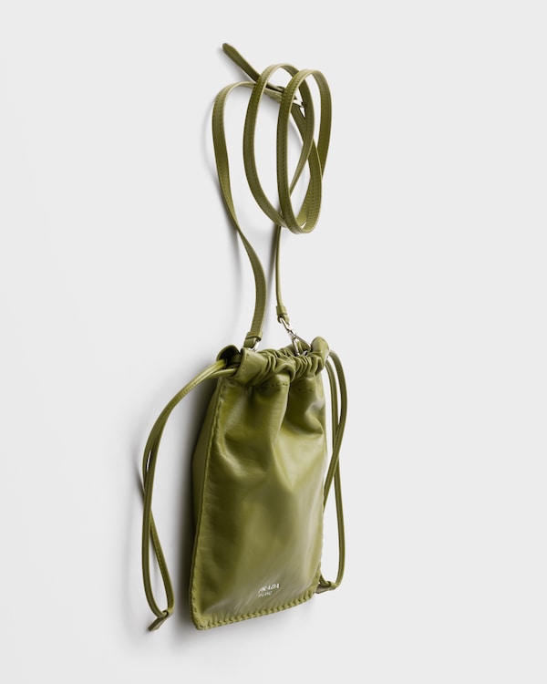 Nappa leather smartphone pouch - Ivy Green Nappa leather smartphone pouch - Ivy Green