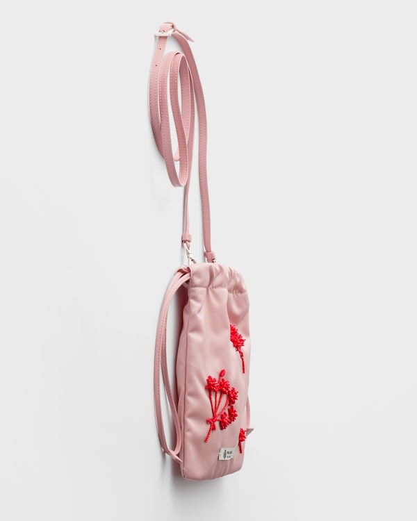 Re-Nylon smartphone pouch - Peach/Red Re-Nylon smartphone pouch - Peach/Red