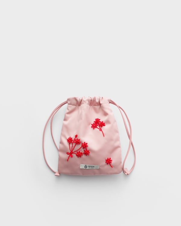 Re-Nylon smartphone pouch - Peach/Red Re-Nylon smartphone pouch - Peach/Red