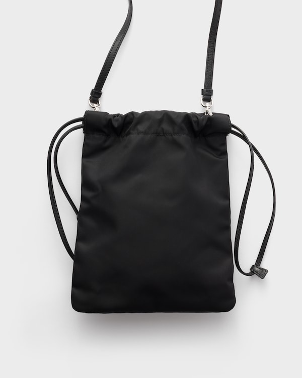 Embroidered Re-Nylon smartphone pouch - Black Embroidered Re-Nylon smartphone pouch - Black