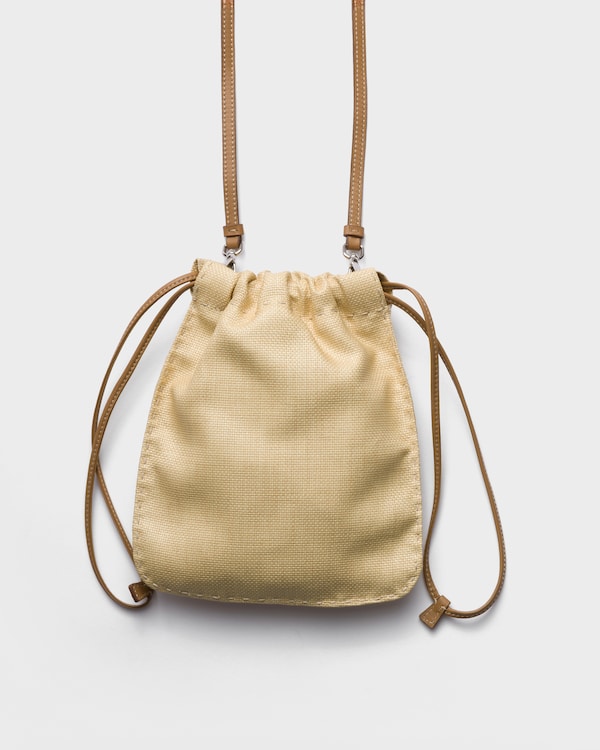 Embroidered canvas smartphone case - Tan/Red Embroidered canvas smartphone case - Tan/Red