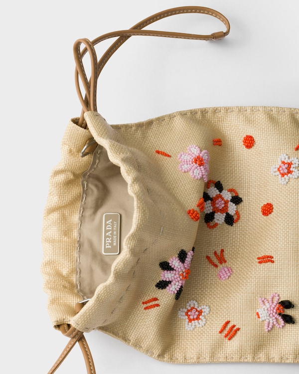 Embroidered canvas smartphone case - Tan/Red Embroidered canvas smartphone case - Tan/Red