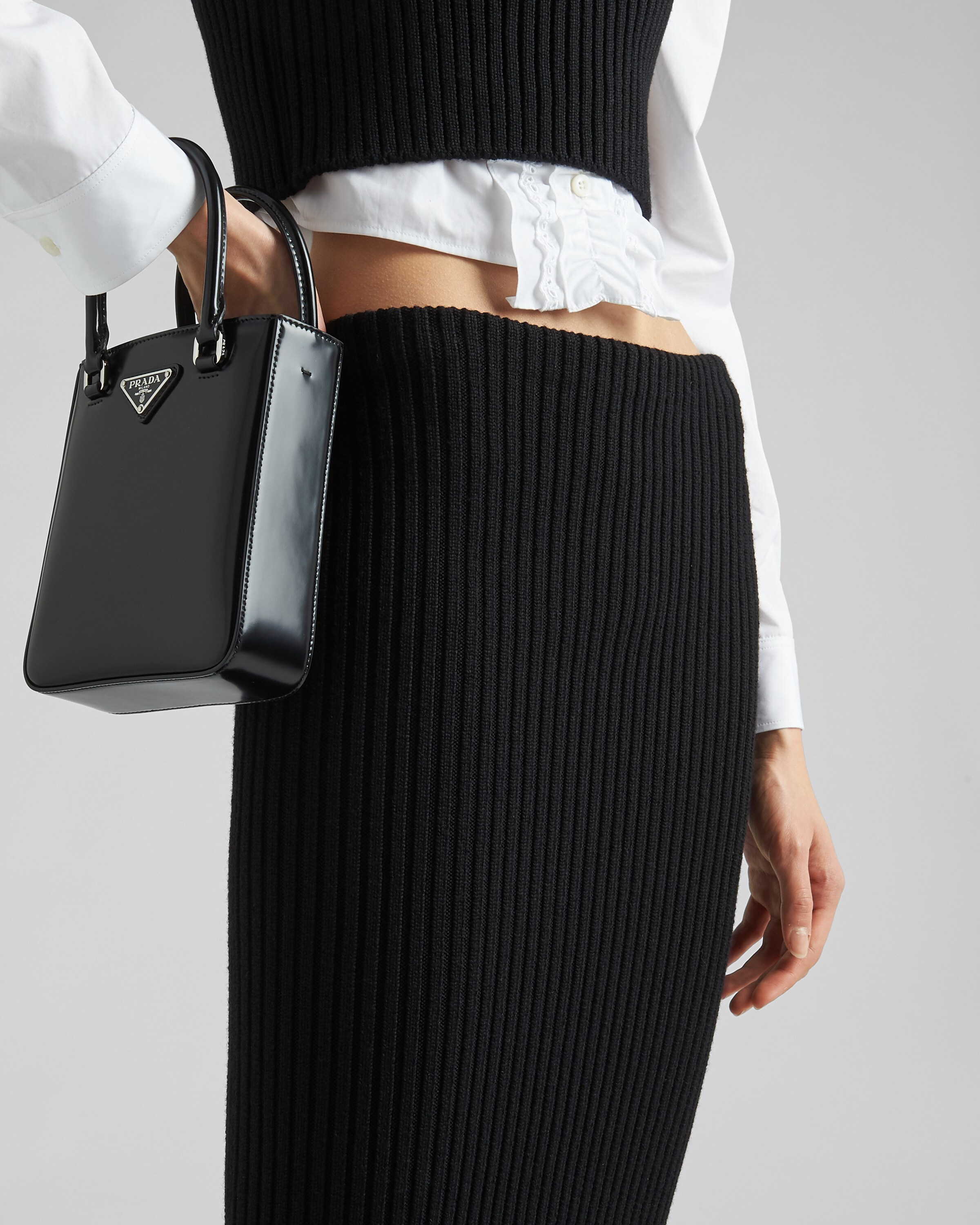 ブラック ウール スカート | Prada
