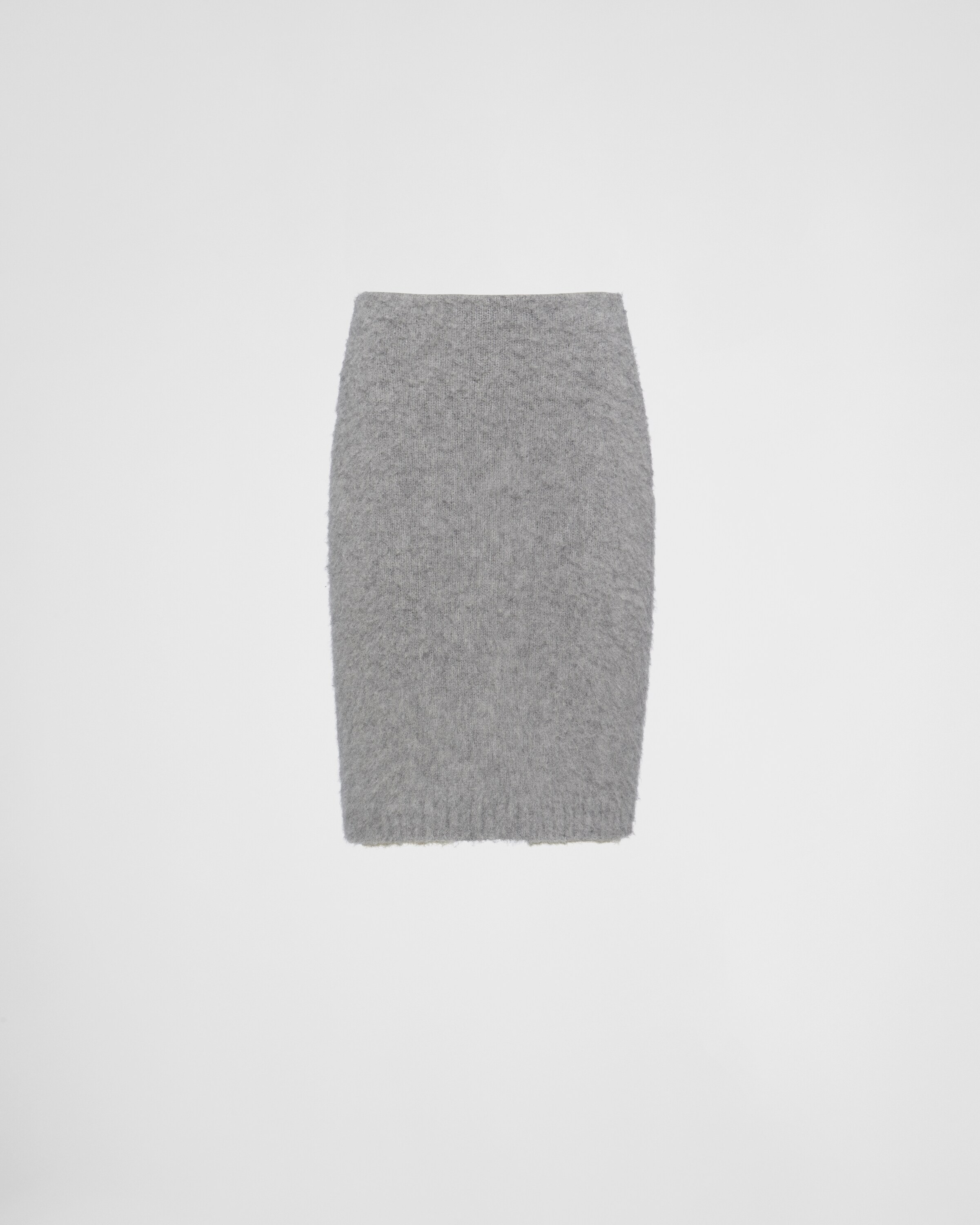 Prada Cashmere Mini Skirt In Grey