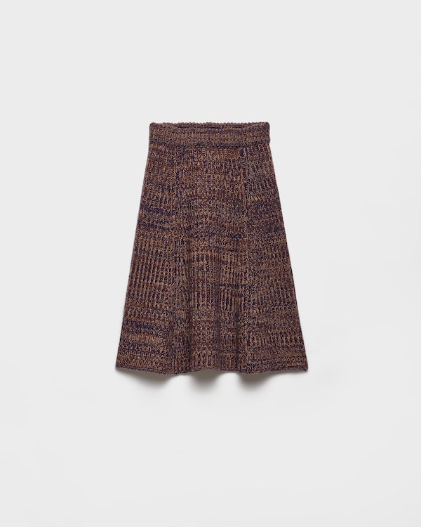 【関税&送料込】Prada Dark Brown Cotton Skirt Prada Dark Brown Cotton Skirt | italist