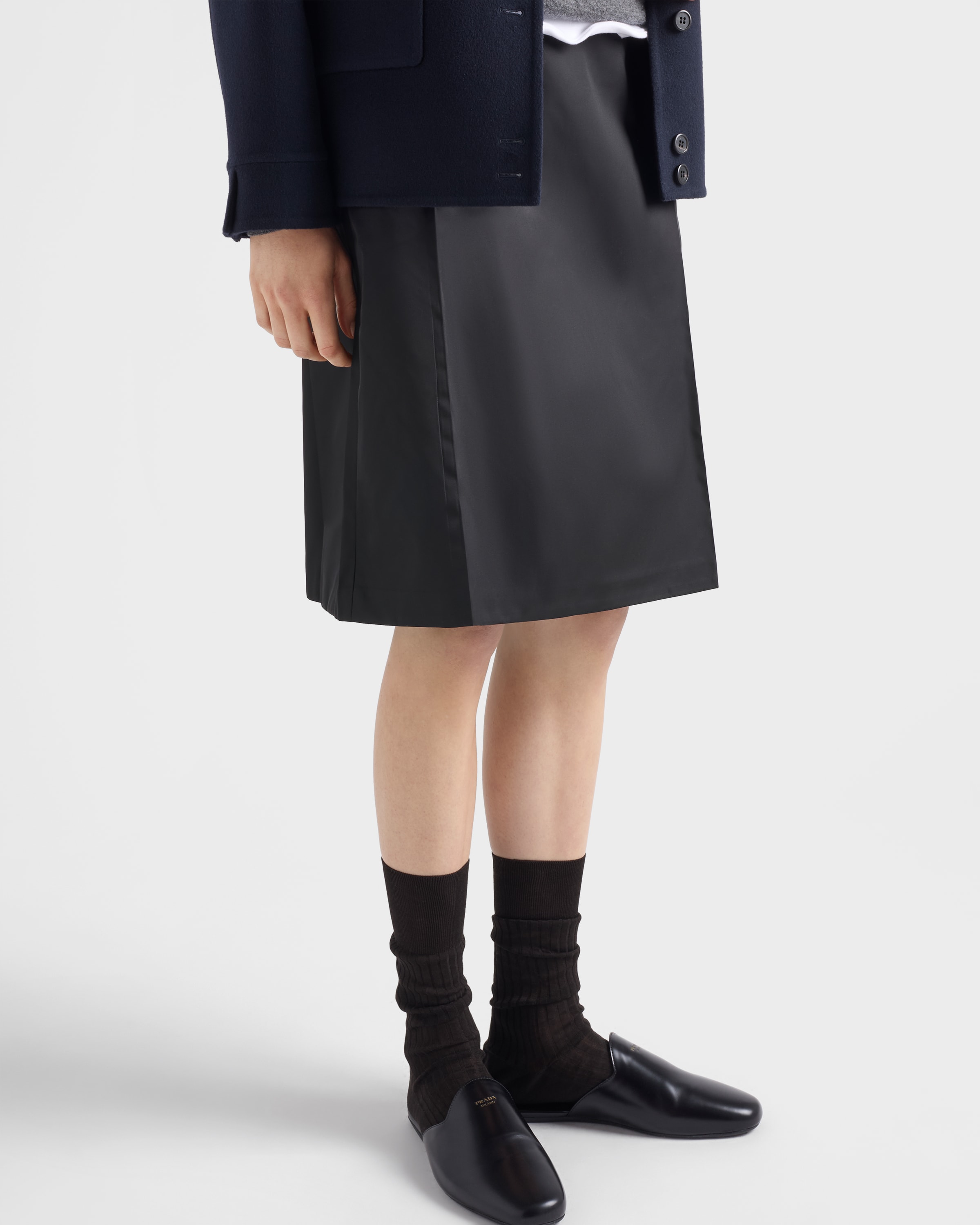 ブラック Re-Nylon スカート | PRADA - 日本