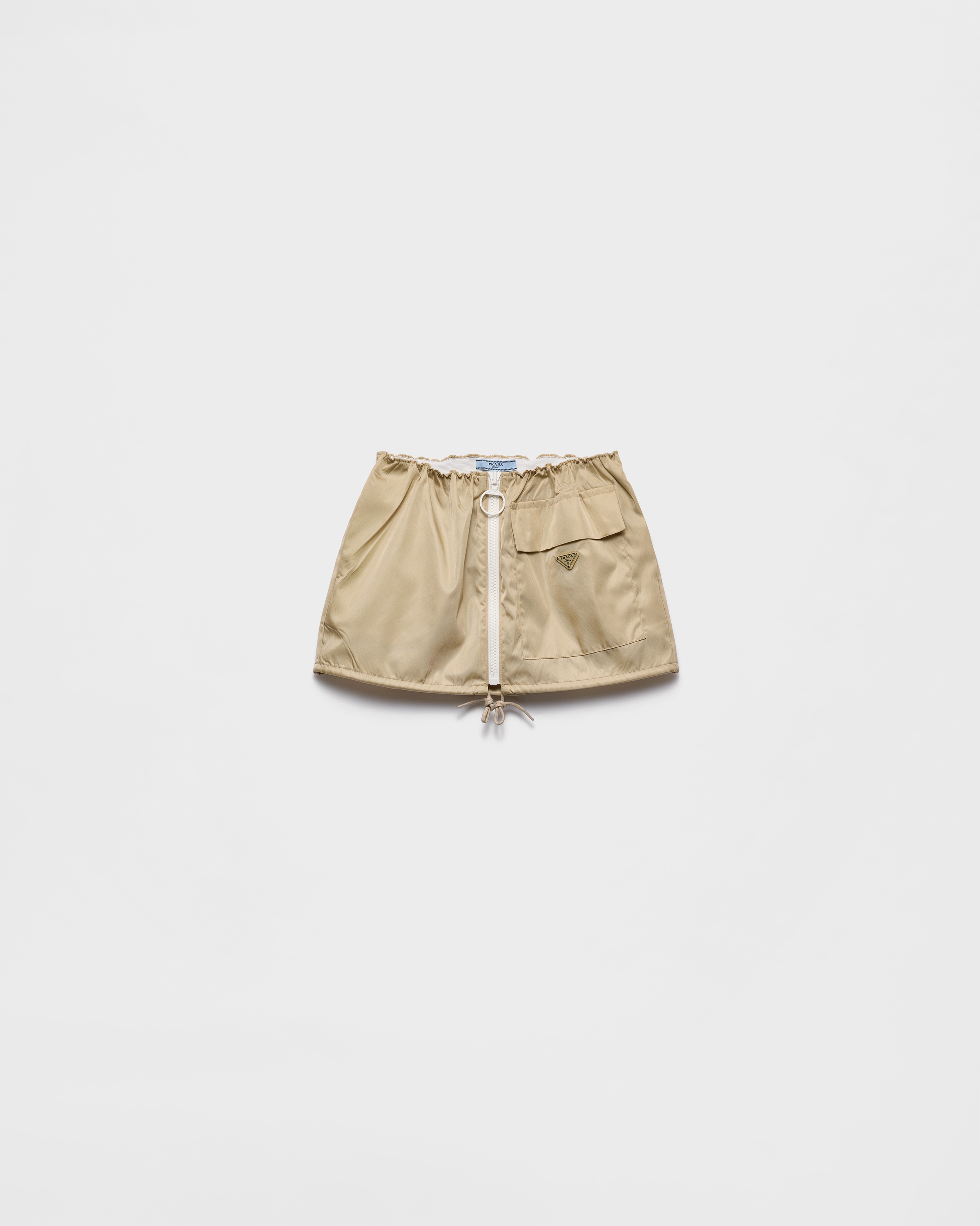 Prada Re-nylon Drawstring Mini Skirt
