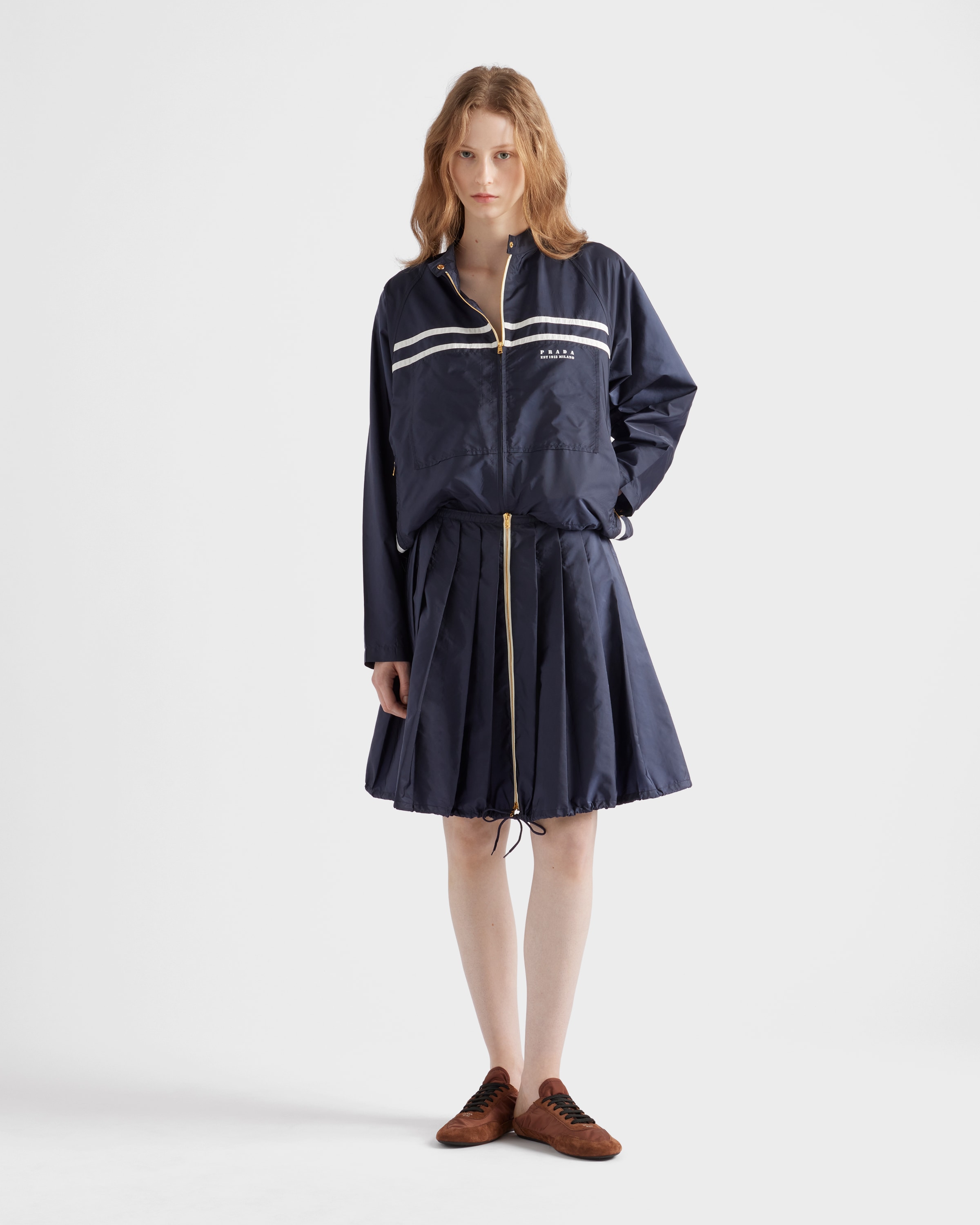 現行品✨極美品 プラダ リナイロン スカート フレア 三角ロゴ