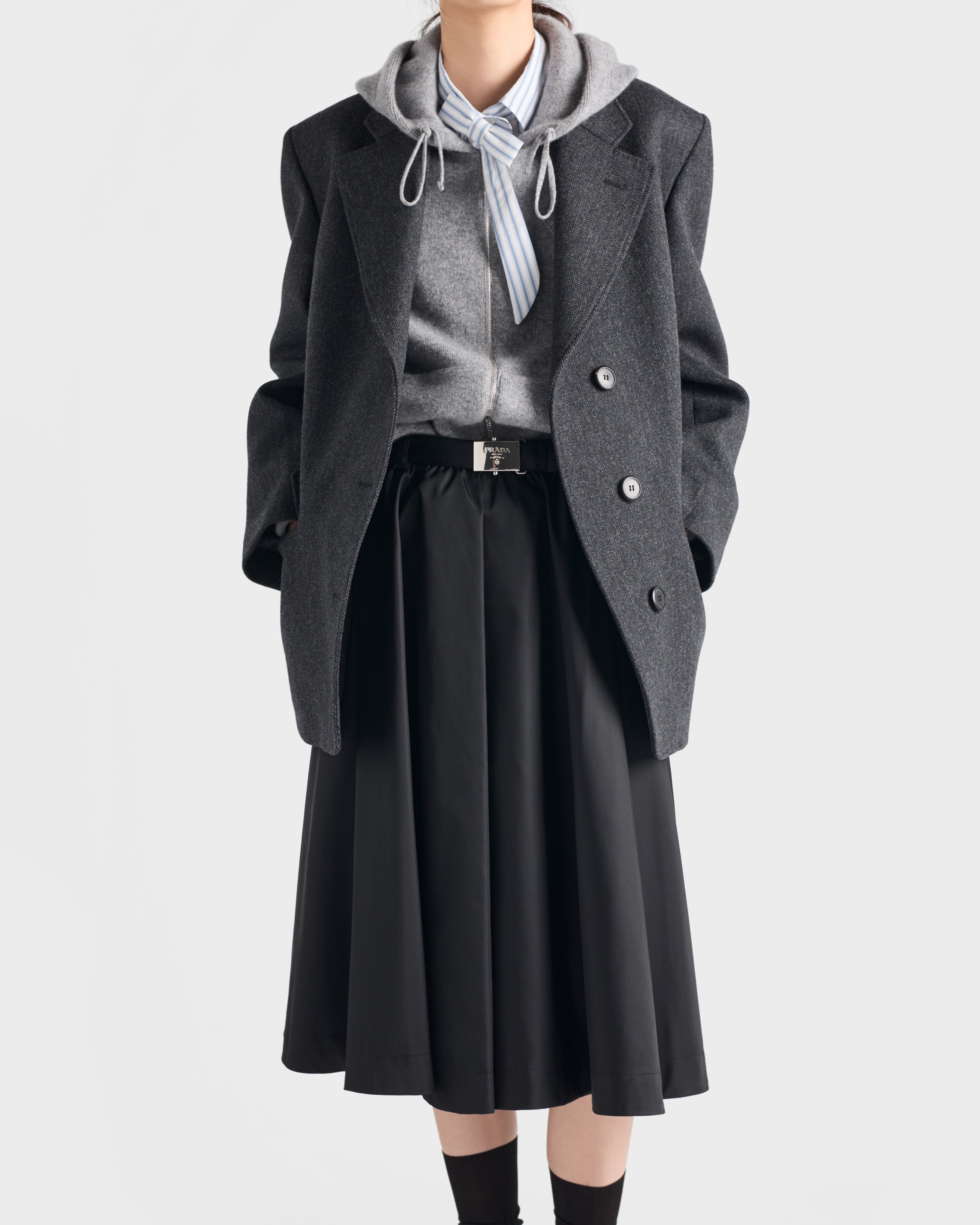 Black Re-Nylon skirt | PRADA