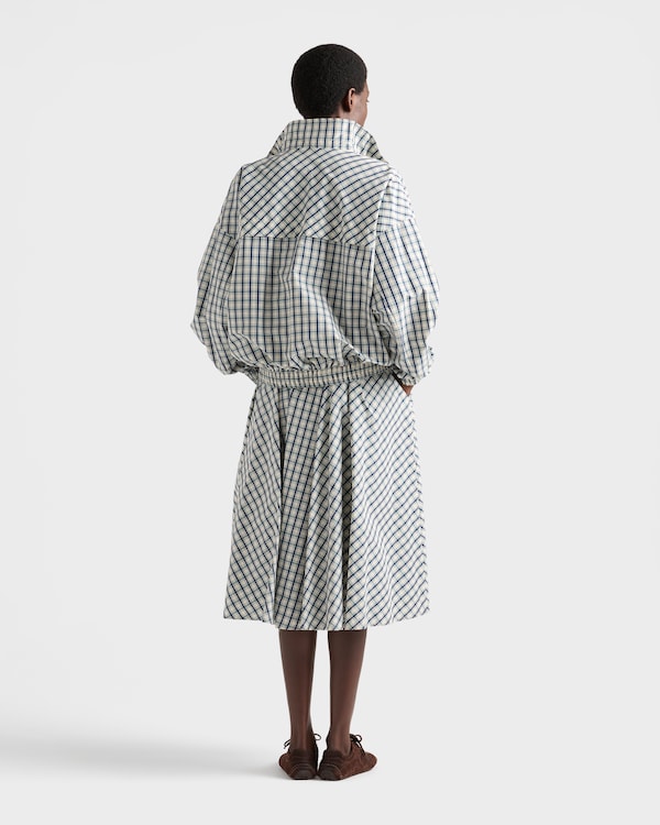 풀 체크드 샴브레이 스커트 - 아이보리/블루 풀 체크드 샴브레이 스커트 - 아이보리/블루