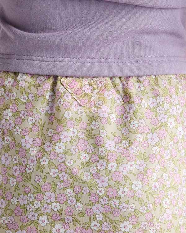 Floral print Re-Nylon midi-skirt - Alabaster Pink Floral print Re-Nylon midi-skirt - Alabaster Pink