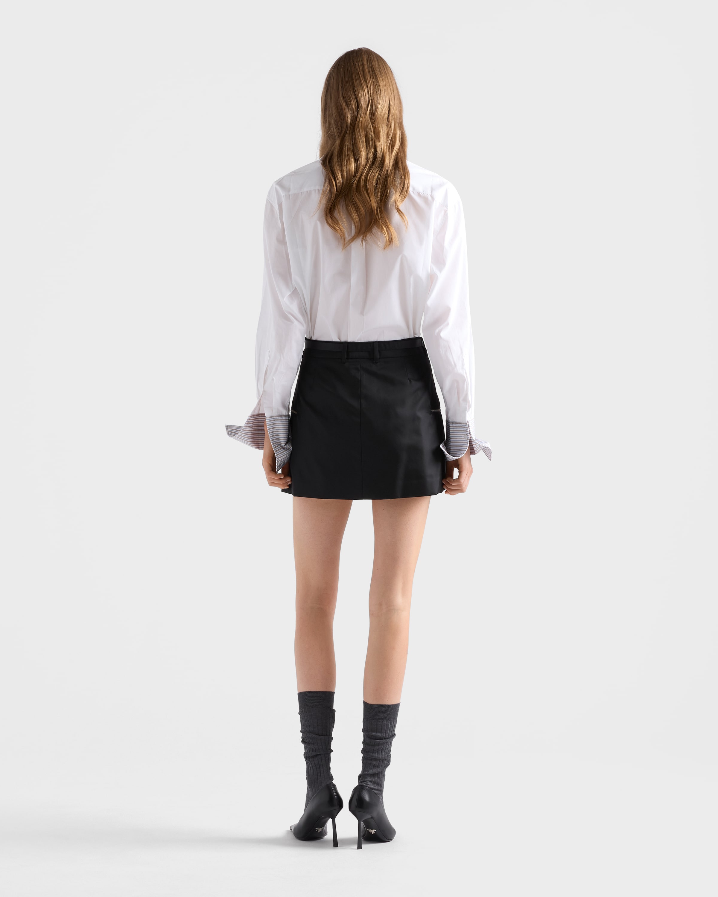 ブラック Re-nylon Skirt | PRADA - 日本
