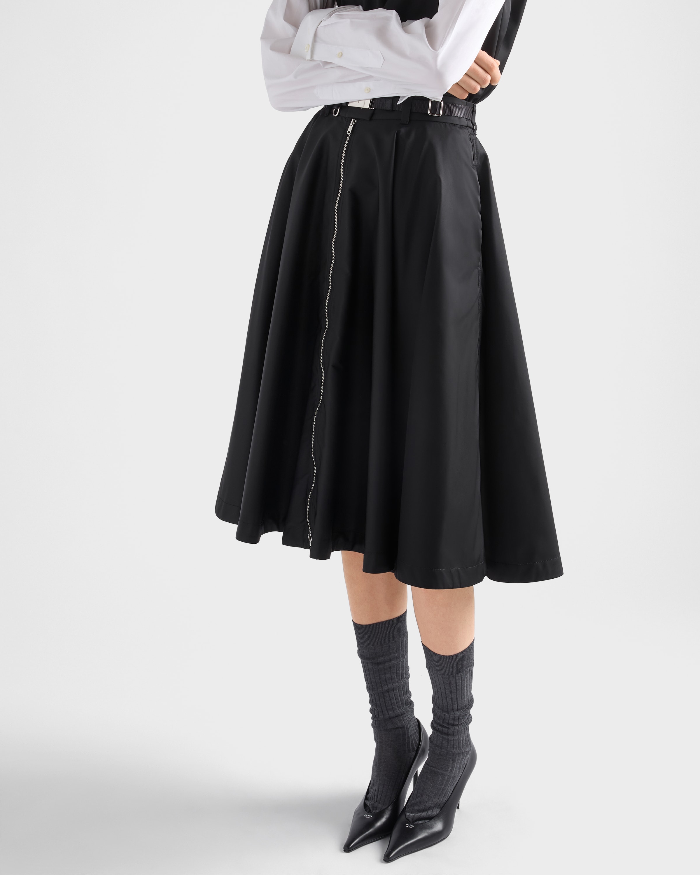 Black Re-nylon Skirt | PRADA
