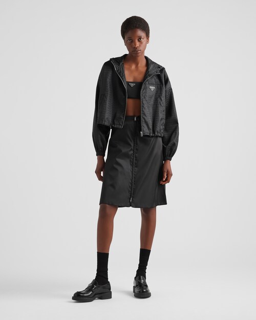 Prada Re\u002DNylon Gabardine flared skirt 2