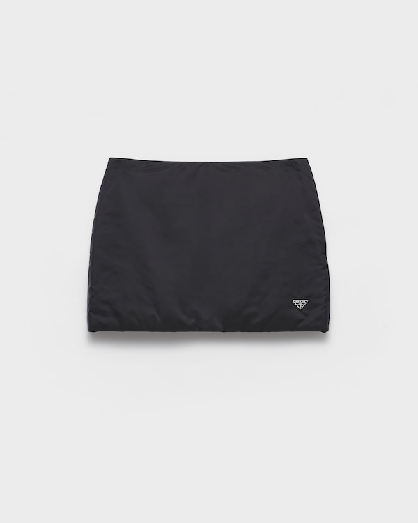 Minirock aus leichtem Re-Nylon - Schwarz Minirock aus leichtem Re-Nylon - Schwarz