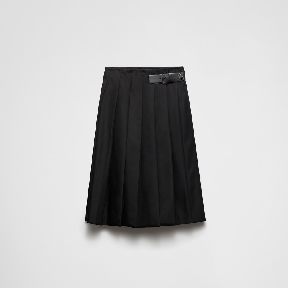 ブラック Re-Nylon プリーツスカート | Prada