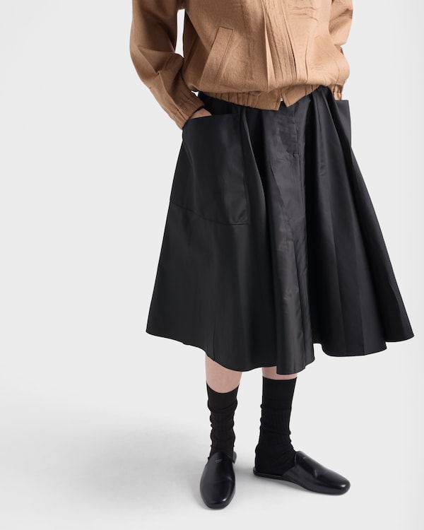 Re-Nylon circle skirt - Black Re-Nylon circle skirt - Black