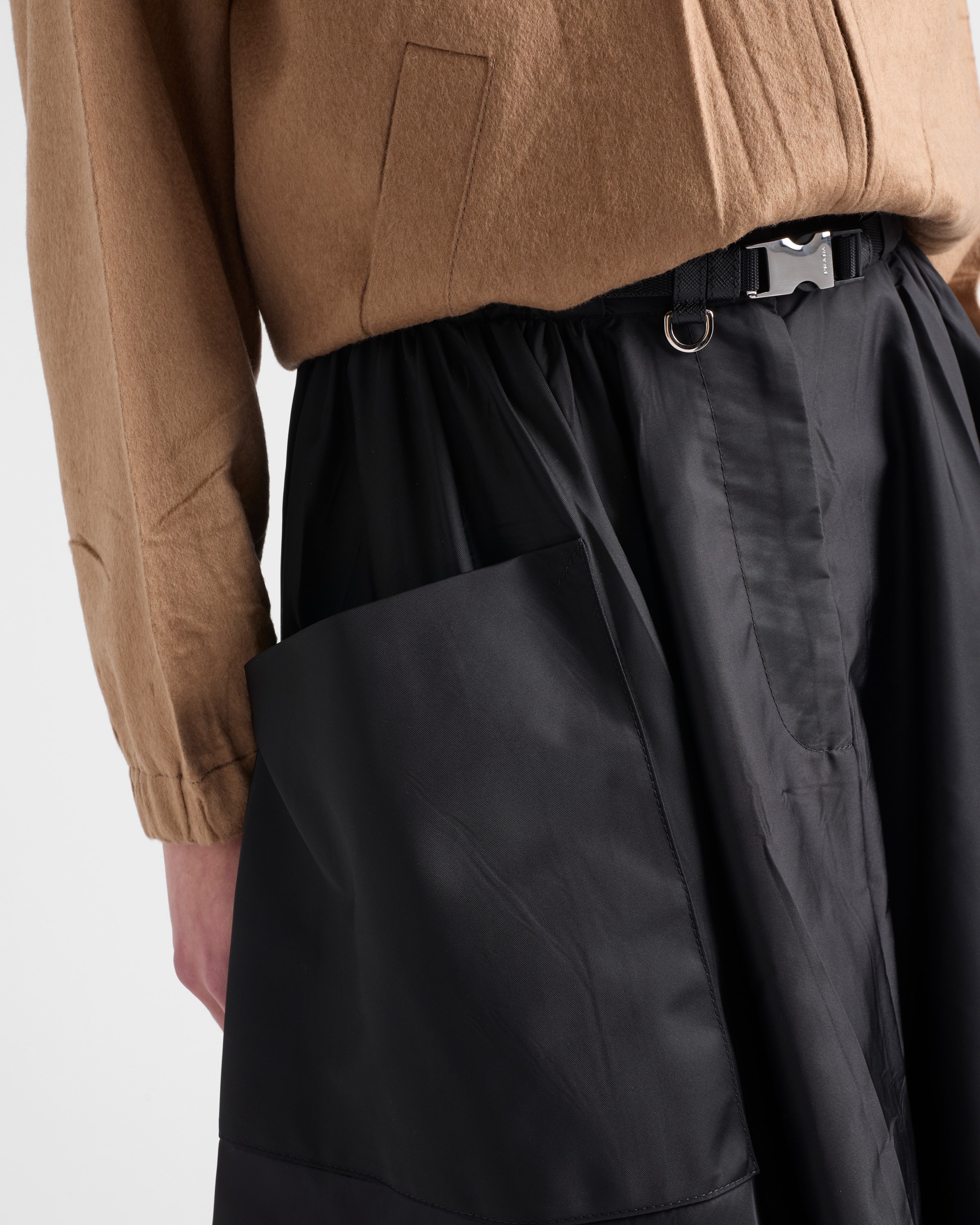 Black Re-Nylon circle skirt | PRADA - United States