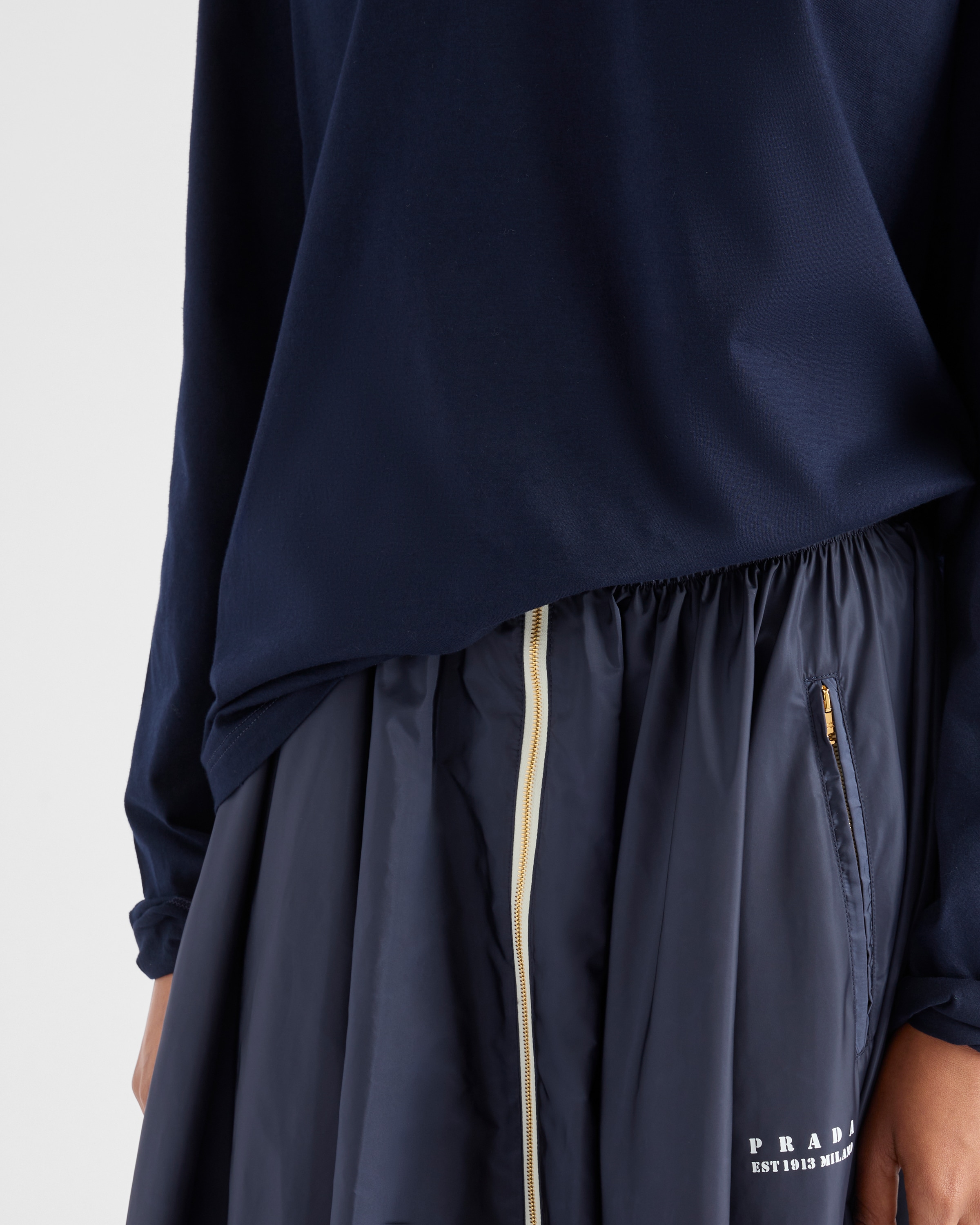 Shop Prada Light Re-nylon Skirt