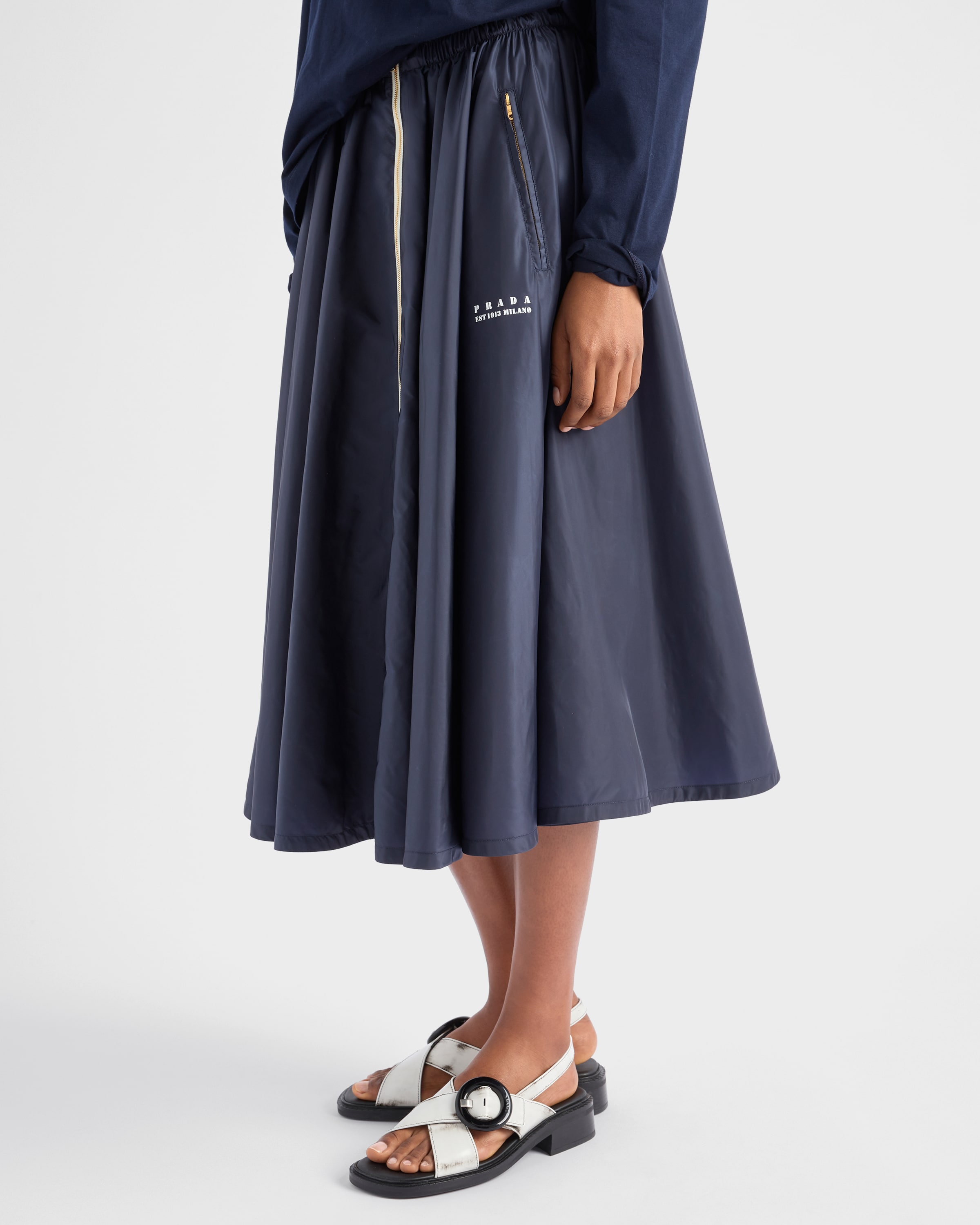 Shop Prada Light Re-nylon Skirt