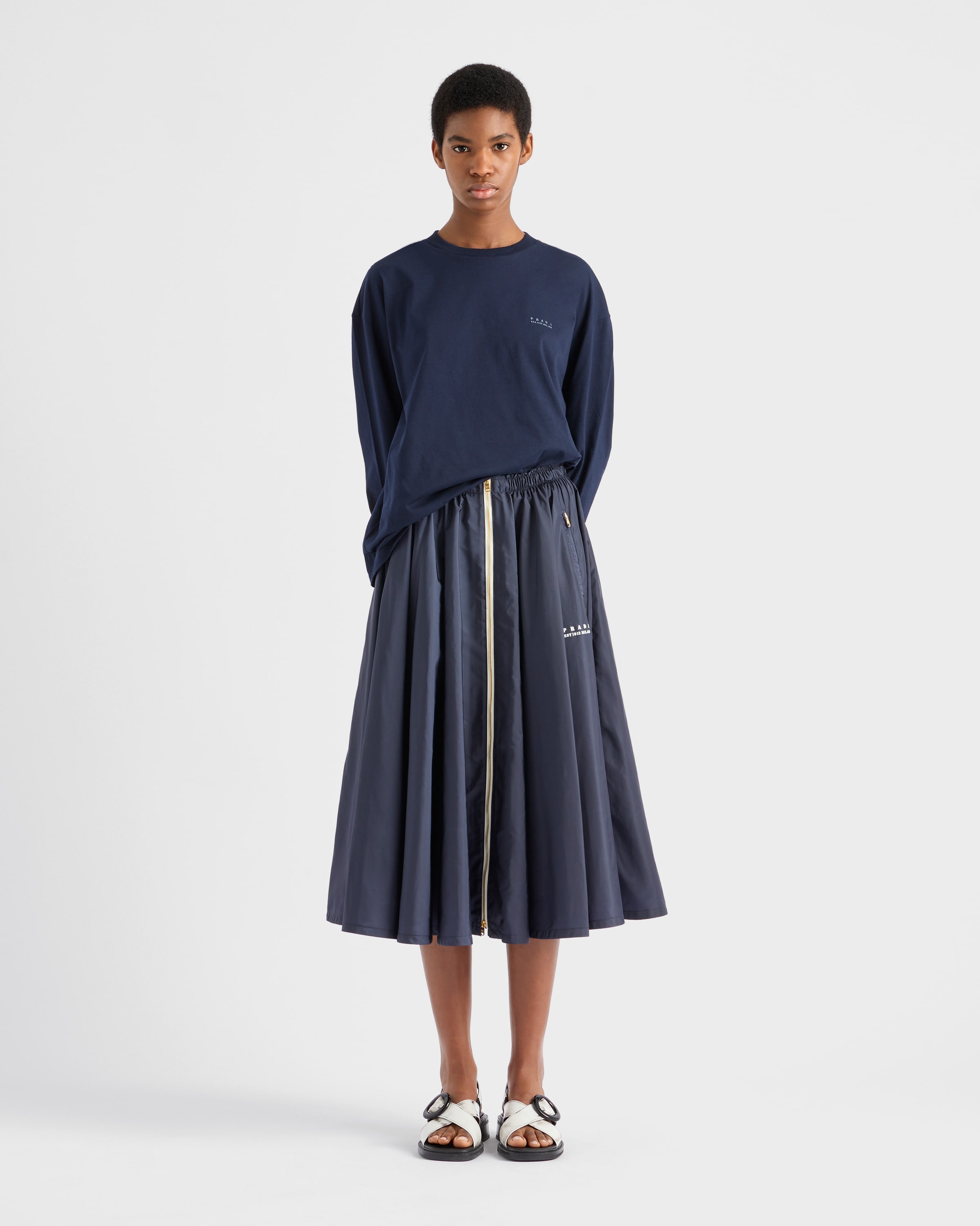 Shop Prada Light Re-nylon Skirt