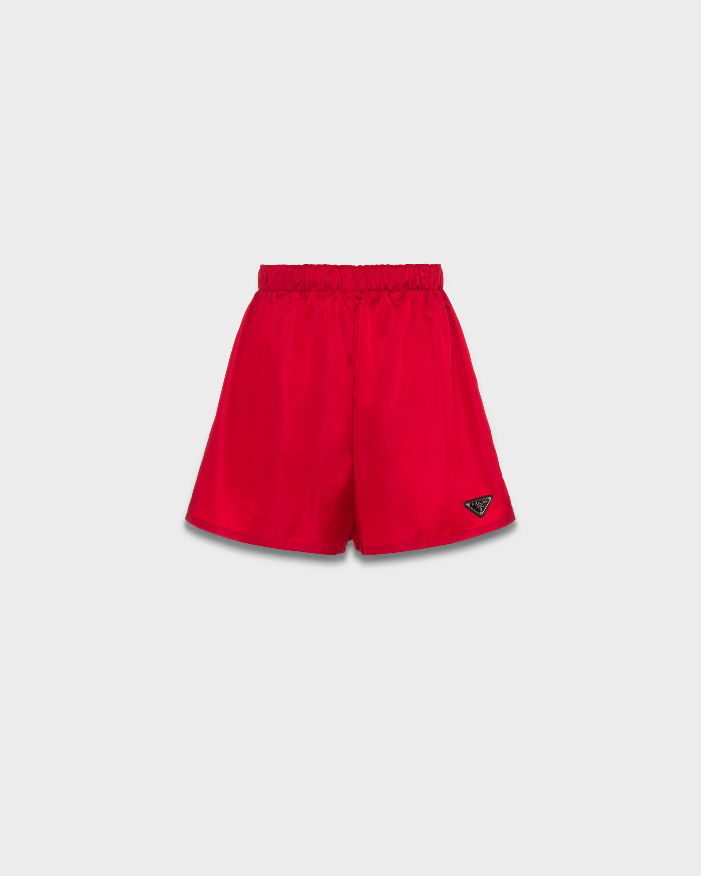 Red best sale nylon shorts