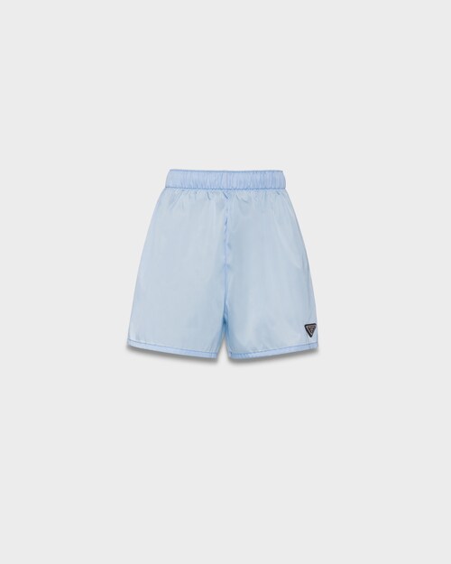 Light Blue Re-Nylon shorts | Prada