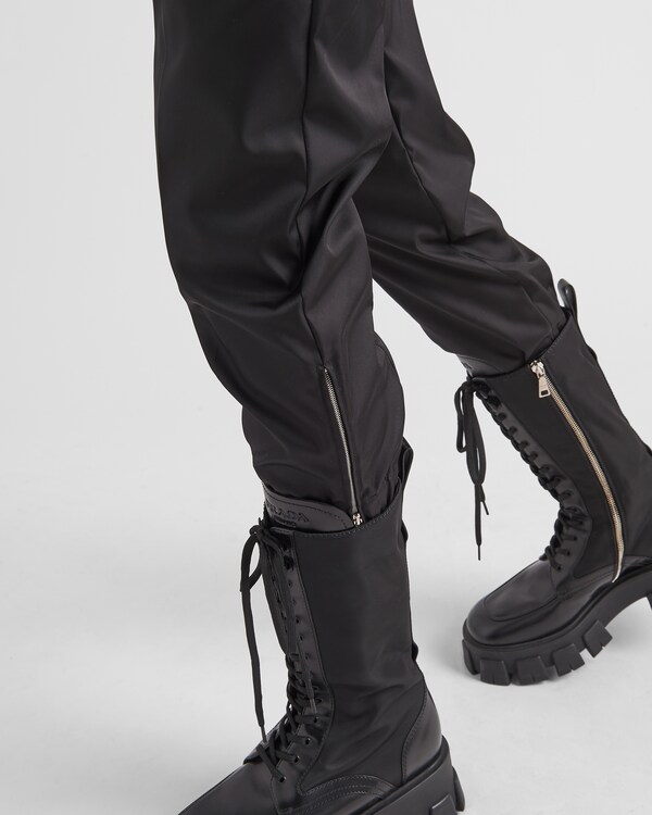 بناطيل من قماش غبردين رينايلون - أسود