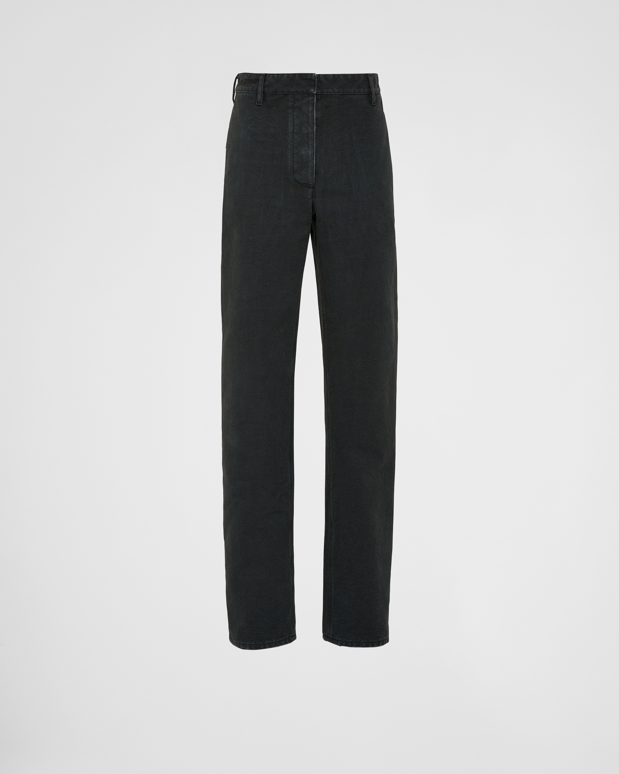 Shop Prada Hose Aus Canvas In Grey