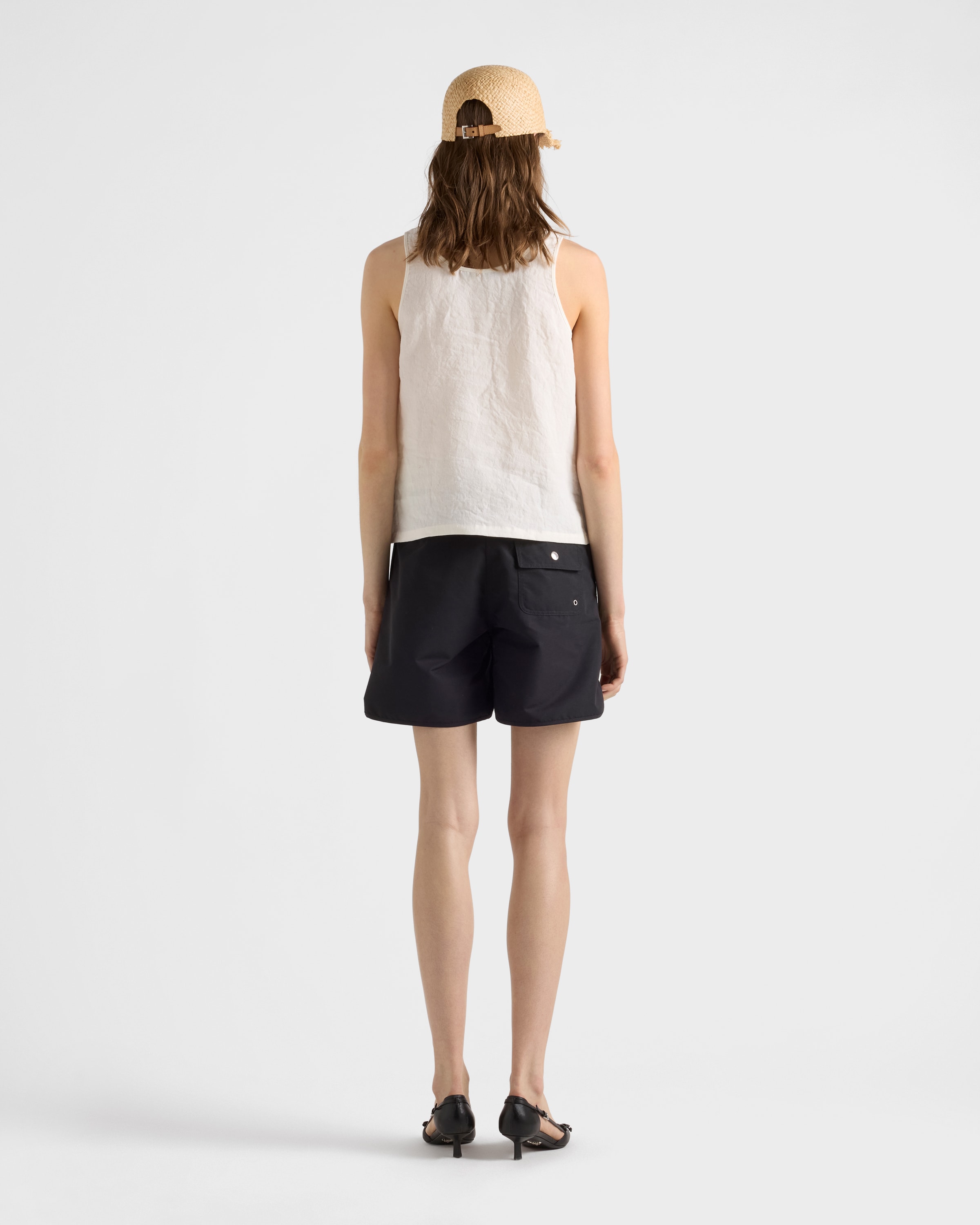 Black Re-Nylon Shorts | PRADA - Turkey