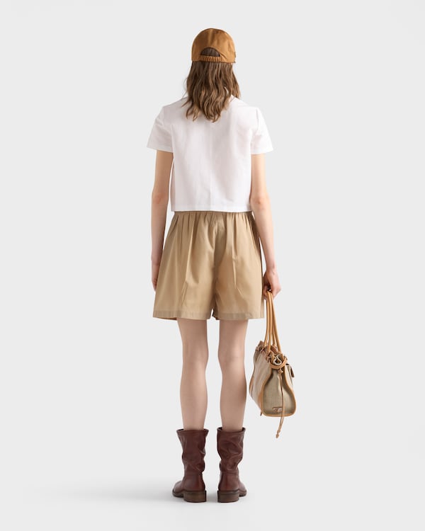 워시드 리나일론 쇼츠 - 카멜 브라운 워시드 리나일론 쇼츠 - 카멜 브라운