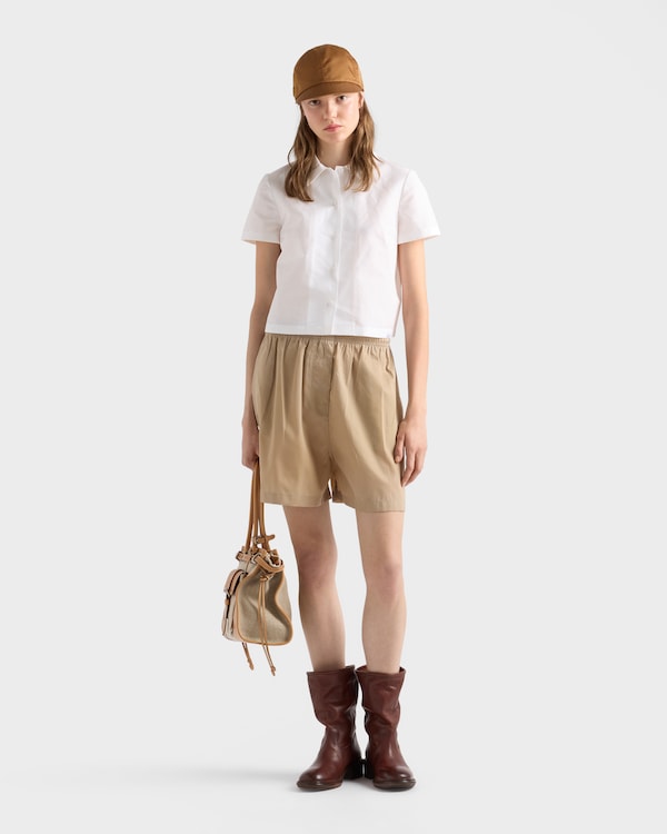 워시드 리나일론 쇼츠 - 카멜 브라운 워시드 리나일론 쇼츠 - 카멜 브라운