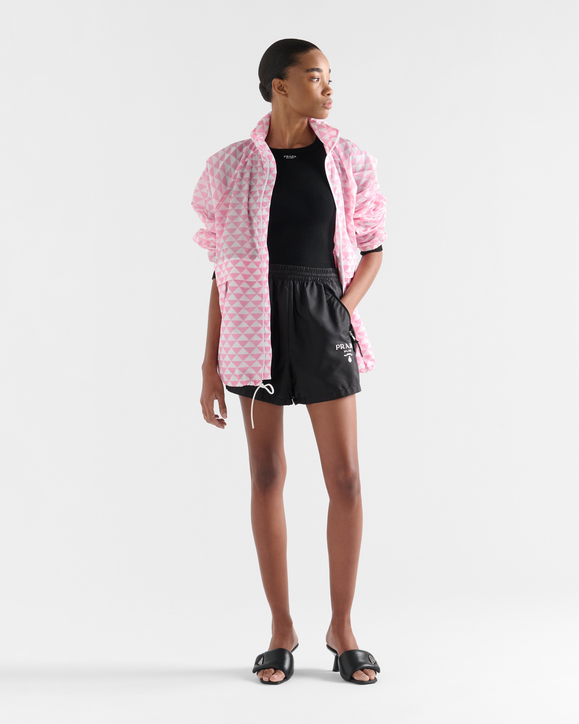 Prada nylon shorts womens hotsell