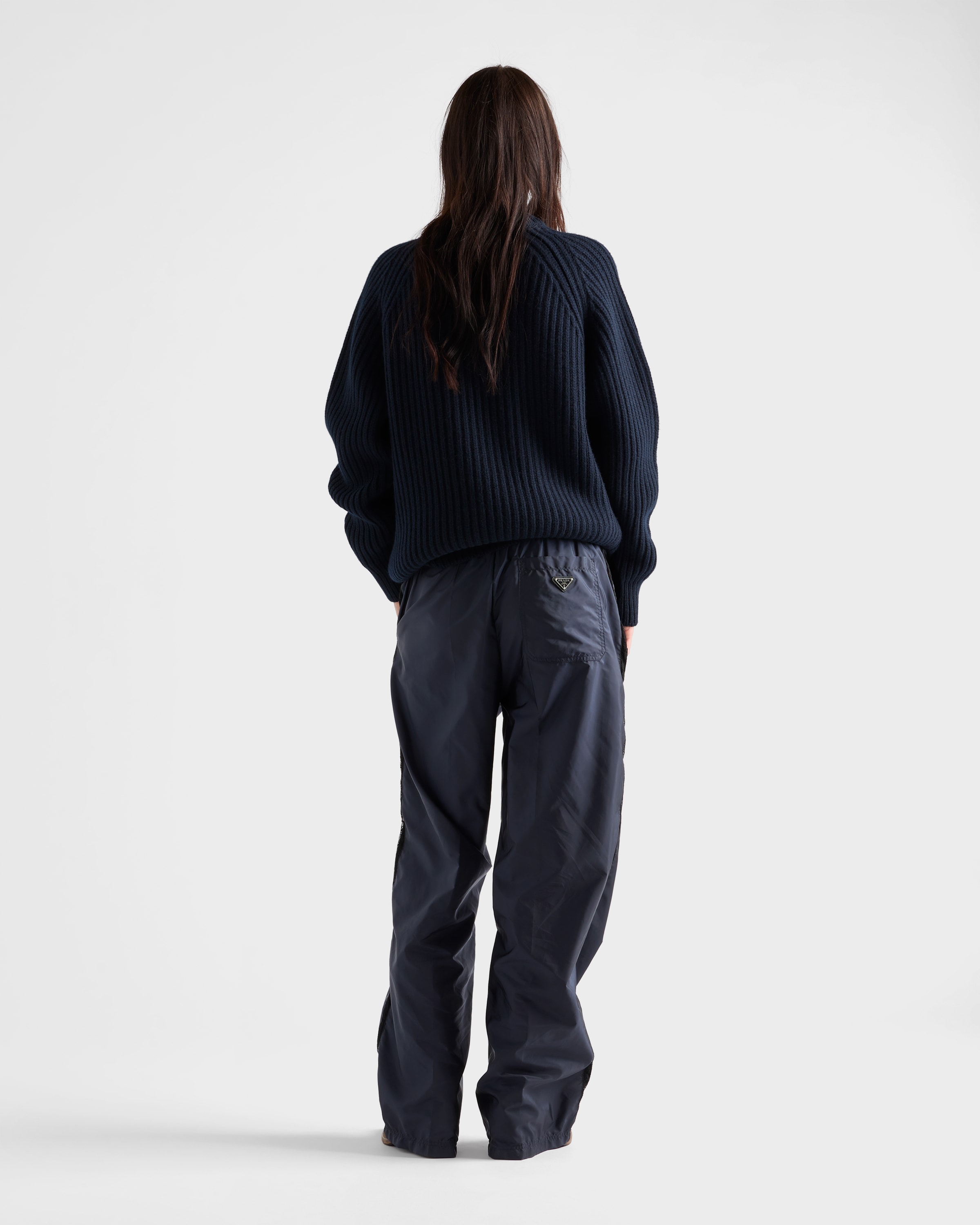 Royal Blue Lightweight Re-nylon Pants | PRADA