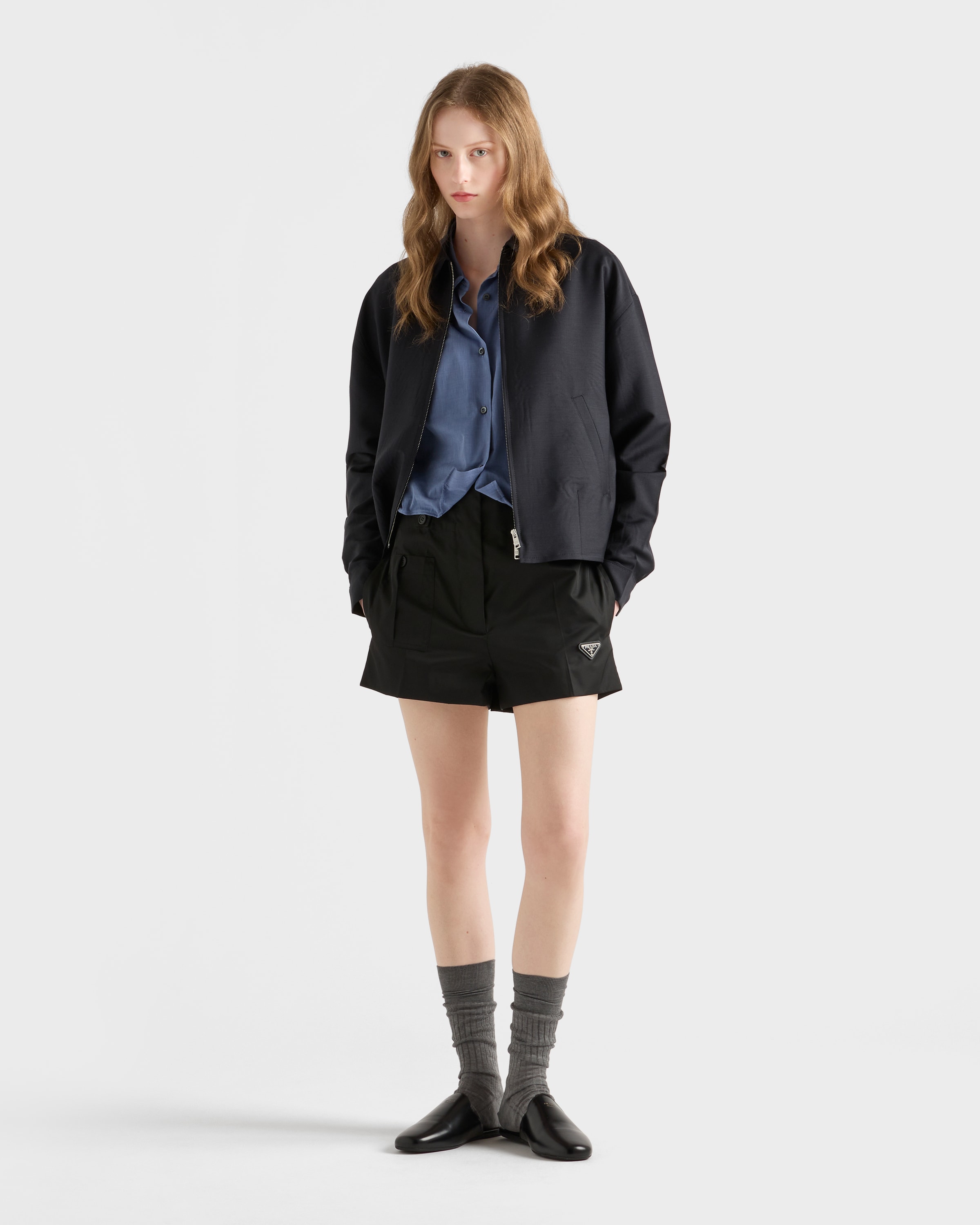 ブラック Re-Nylon ショートパンツ | PRADA