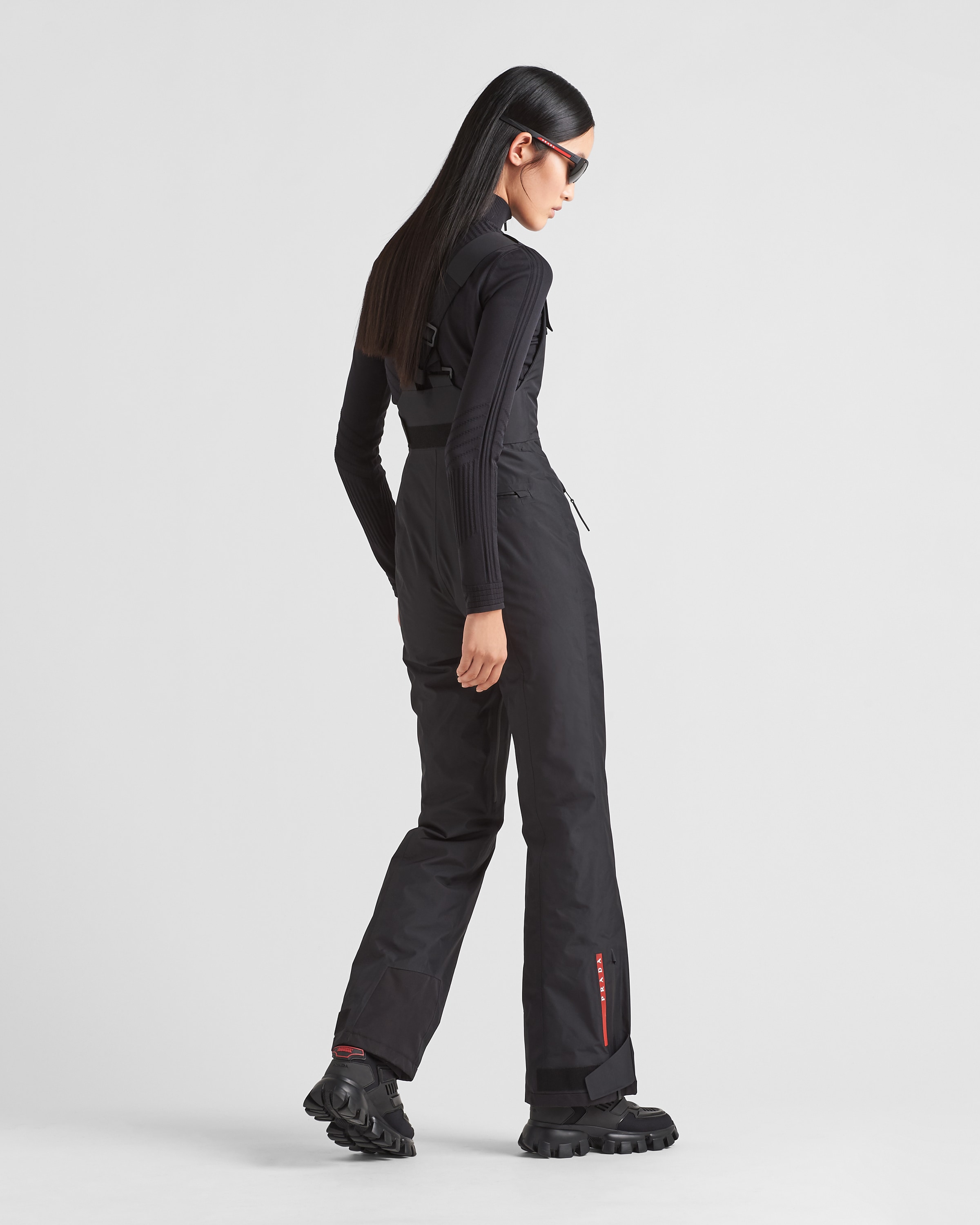 Black Extreme tex Ski Suit With Straps PRADA