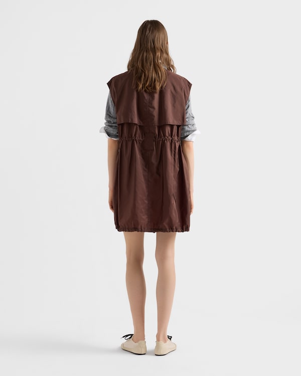 Lightweight Re-Nylon mini-dress - Cocoa Brown Lightweight Re-Nylon mini-dress - Cocoa Brown