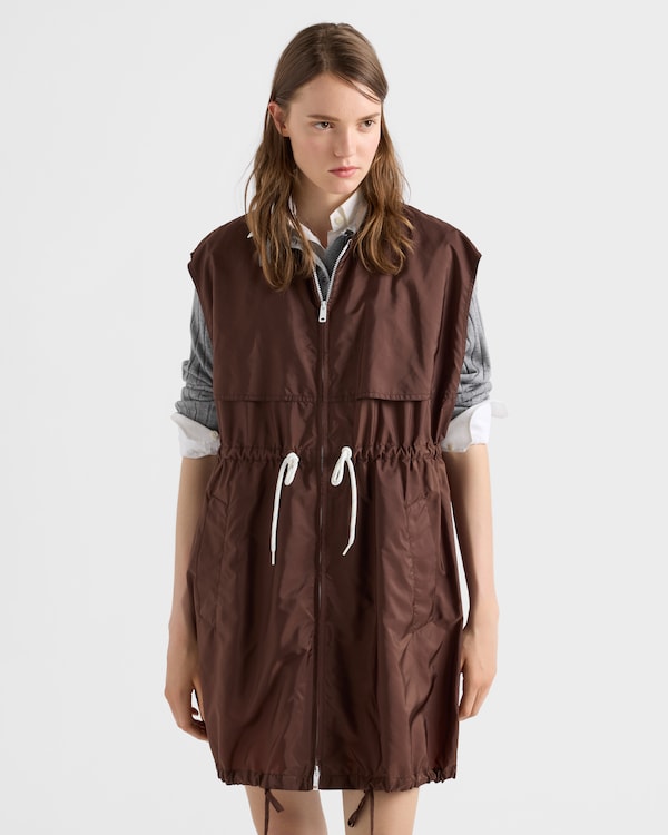 Lightweight Re-Nylon mini-dress - Cocoa Brown Lightweight Re-Nylon mini-dress - Cocoa Brown