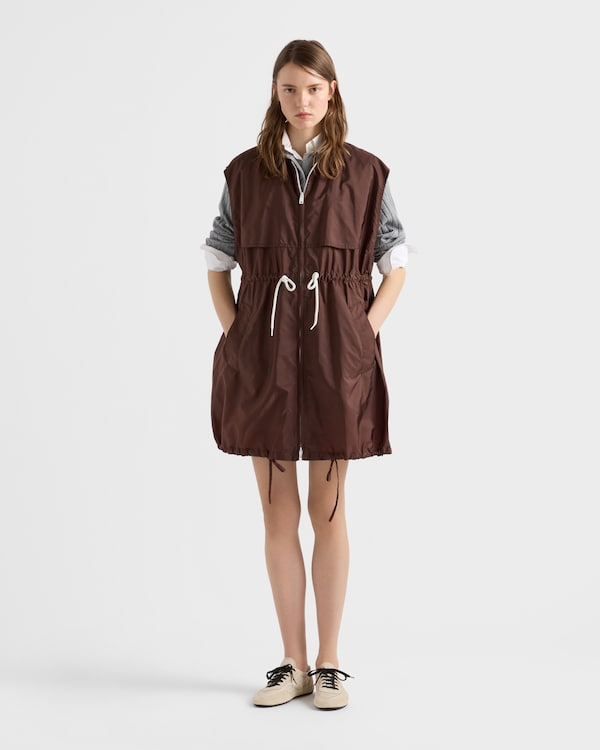 Lightweight Re-Nylon mini-dress - Cocoa Brown Lightweight Re-Nylon mini-dress - Cocoa Brown