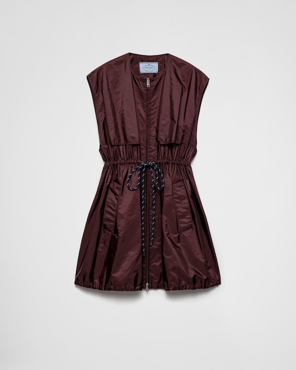 Garnet Piqué and jersey dress | PRADA