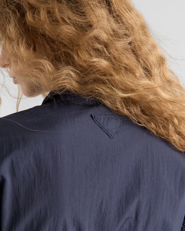 Short-sleeved technical pongé dress Short-sleeved technical pongé dress