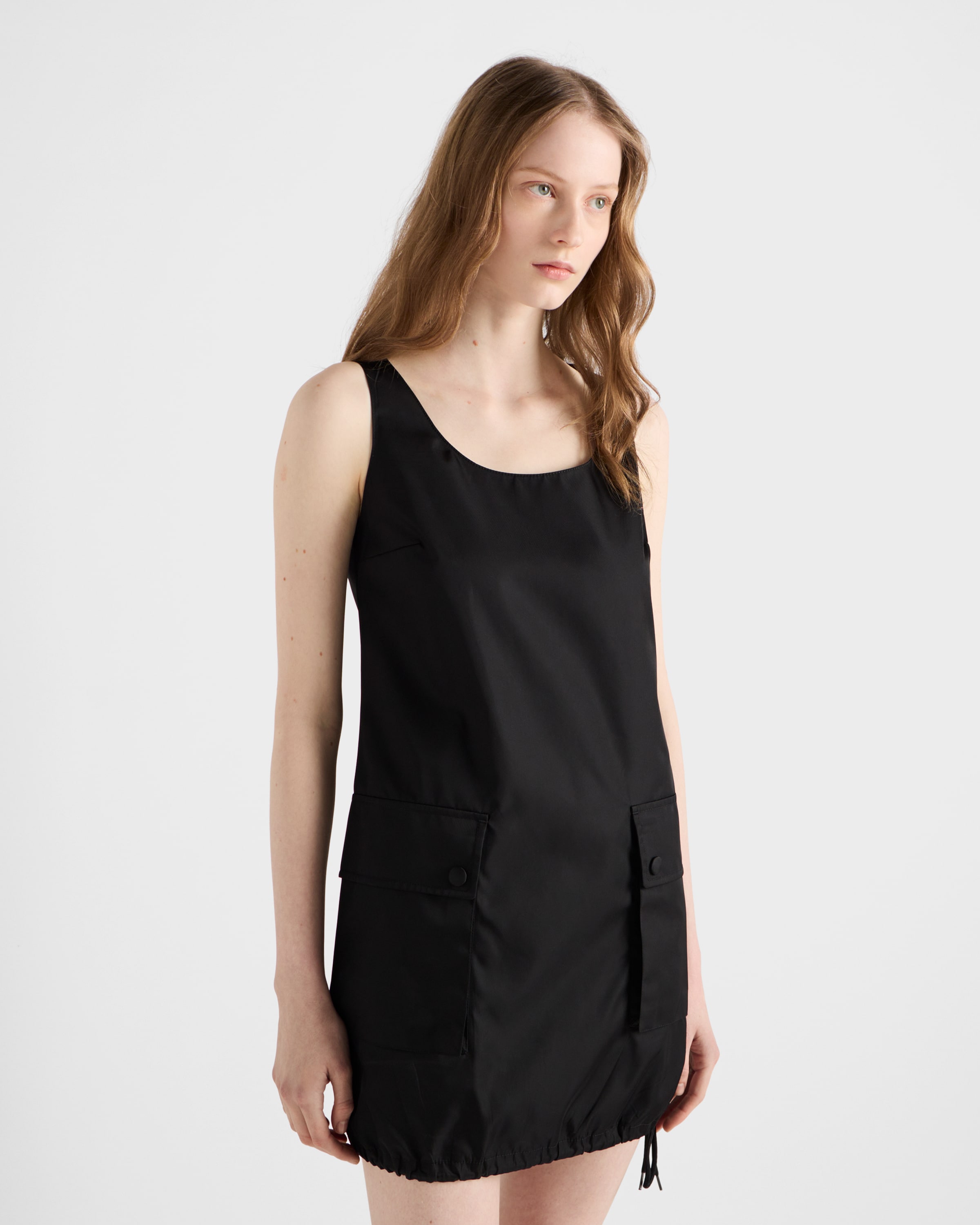Black Sleeveless Re-Nylon dress | PRADA