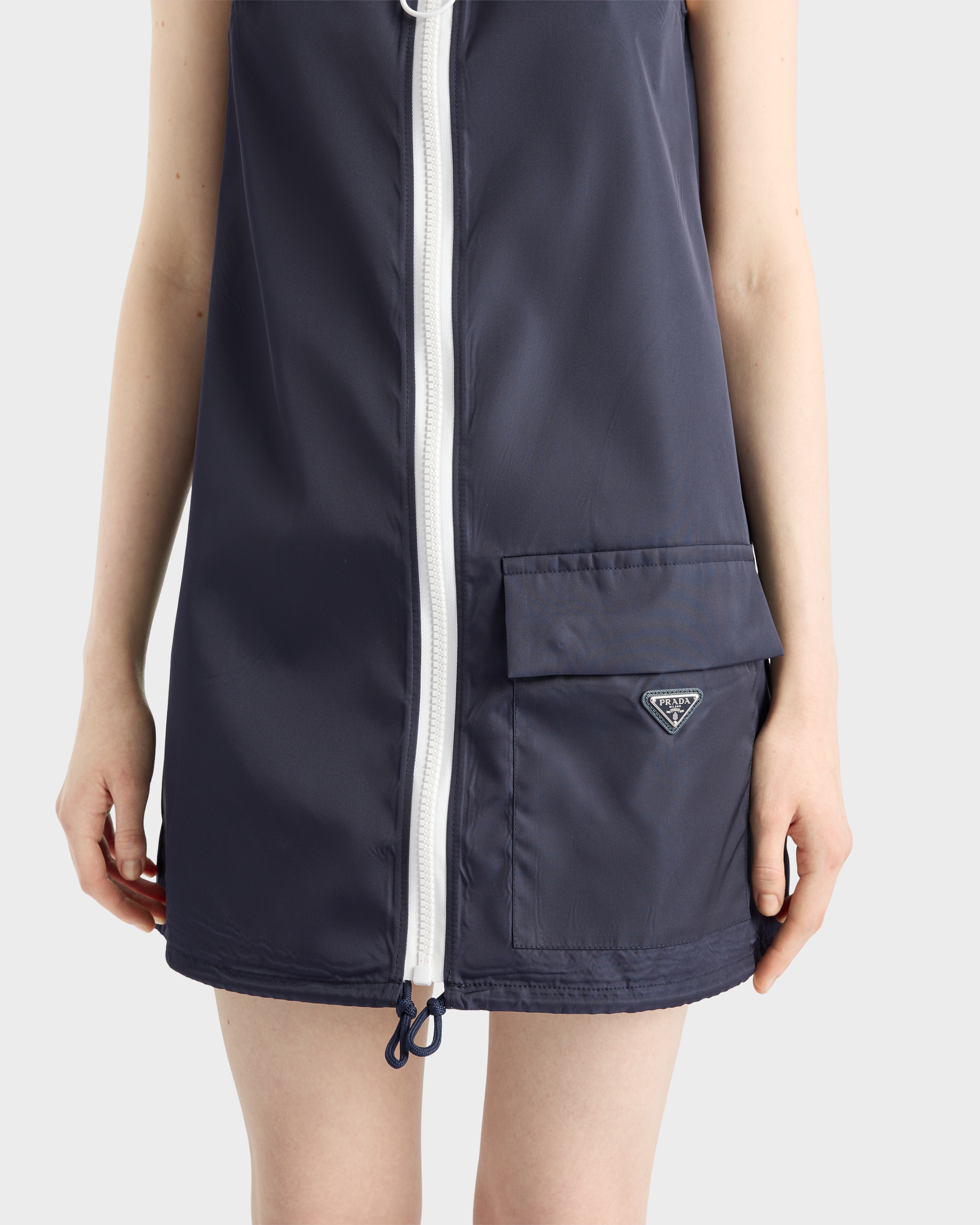 ワンピース PRADA NAVY BLUE RE-NYLON MINI DRESS Blue Re-nylon Mini-dress | PRADA