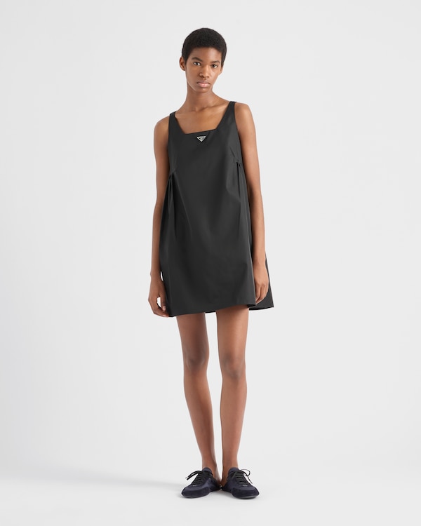 Re-Nylon mini-dress - Black Re-Nylon mini-dress - Black