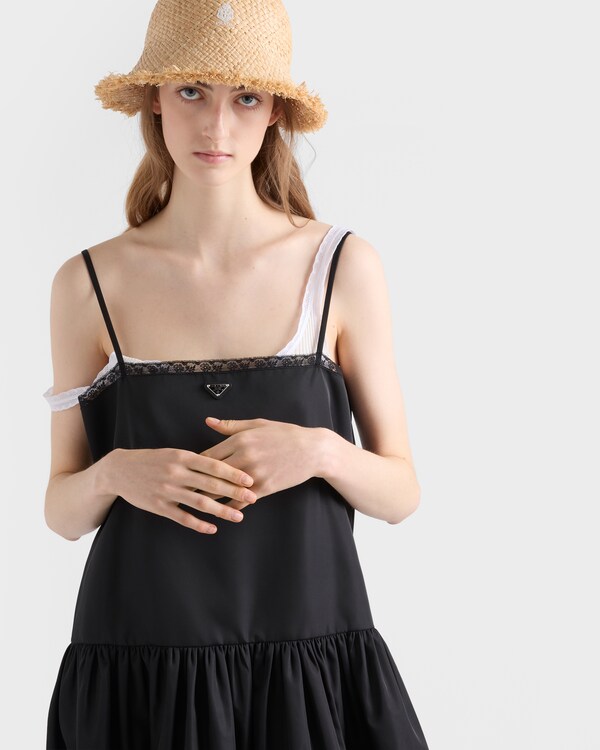 Re-Nylon mini-dress - Black Re-Nylon mini-dress - Black